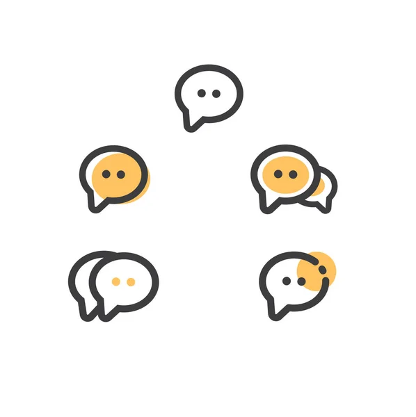 Chat Message Icon Design Vector — Vettoriale Stock