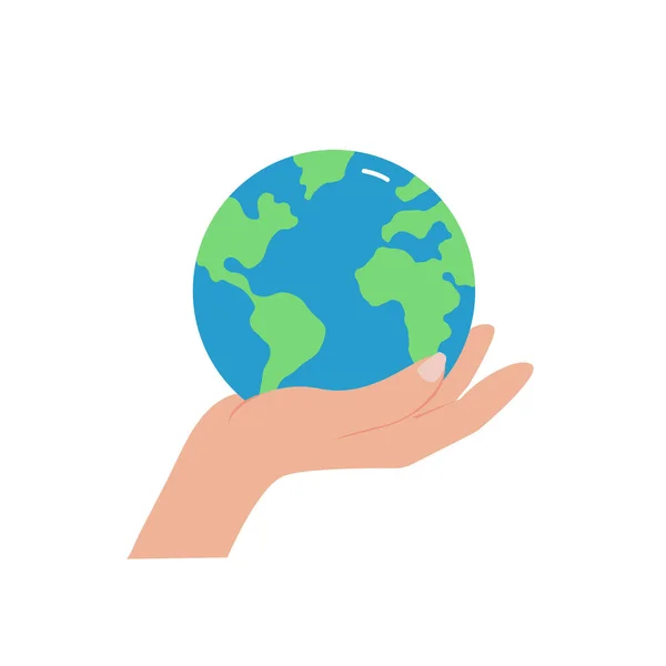 stock vector Happy earth day. African hands holding globe, earth