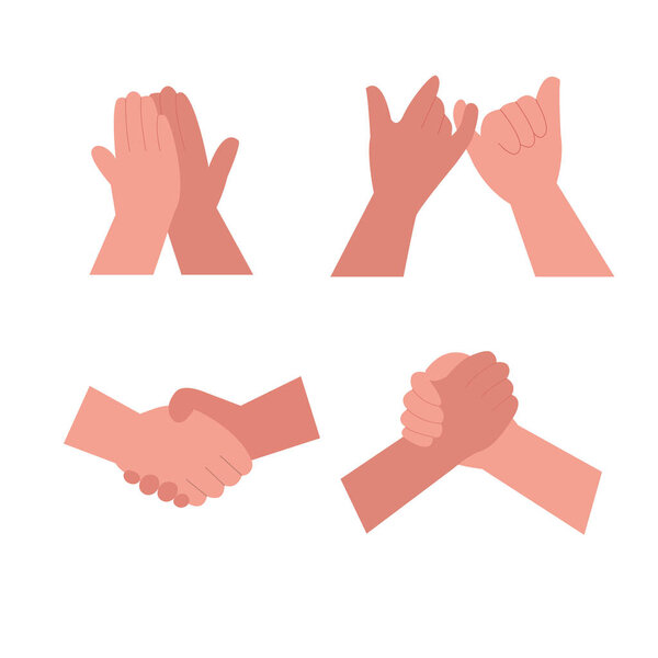 Концепция рук, деловые люди, пожимающие руки, друг "дай пять"