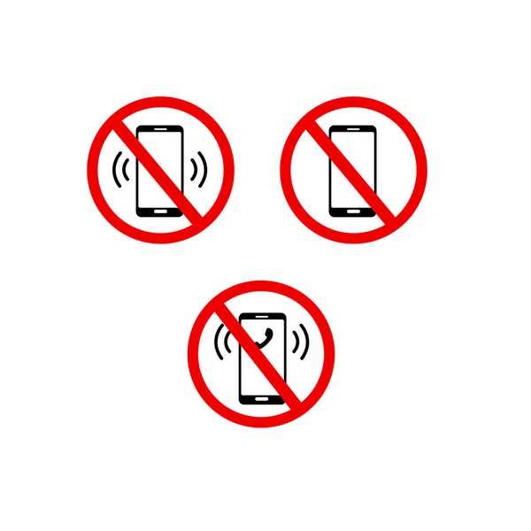 Используйте Телефонный Знак Красный Знак Выключения Вызова Телефона — стоковый вектор