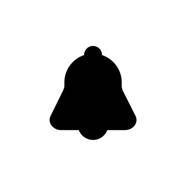 Bildirim çanı simgesi düğmesi Vektör illüstrasyonu