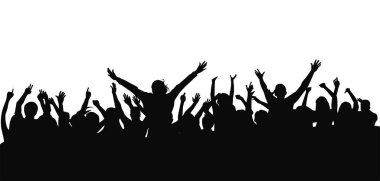 Konserde tezahürat yapan kalabalık.. Müzik konserinde dans eden mutlu bir grup genç.