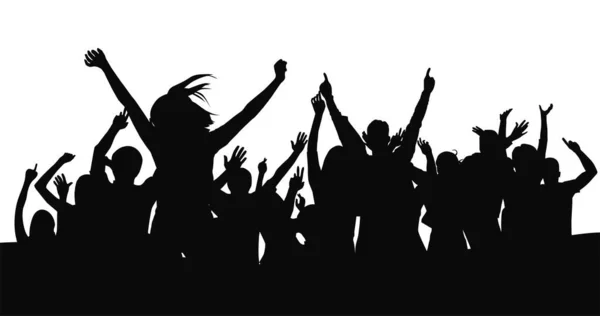Cheering crowd at a concert. People raising hand at the concert