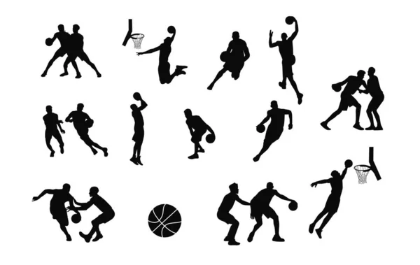 打篮球的人 打篮球的人 — 图库矢量图片