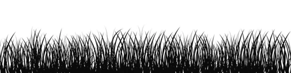 Травяной Силуэт Бесшовная Фоновая Иллюстрация — стоковый вектор