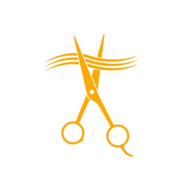 Siyah makas saç teli kesiyor.