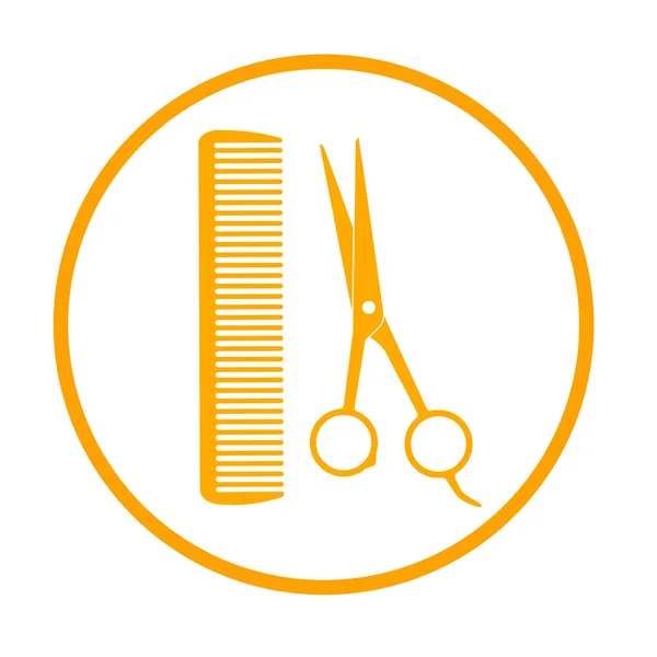 Salon Fryzjerski Nożyczkami Grzebieniem — Wektor stockowy