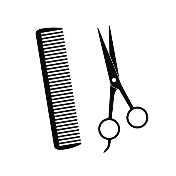 Salon Fryzjerski Nożyczkami Grzebieniem — Wektor stockowy