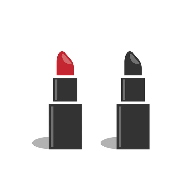 Rode Lippenstift Lippenstift Schoonheid Make Vector Illustratie — Stockvector