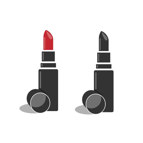 Red Lipstick Lipstick Beauty Makeup Vector Illustration — Stock Vector