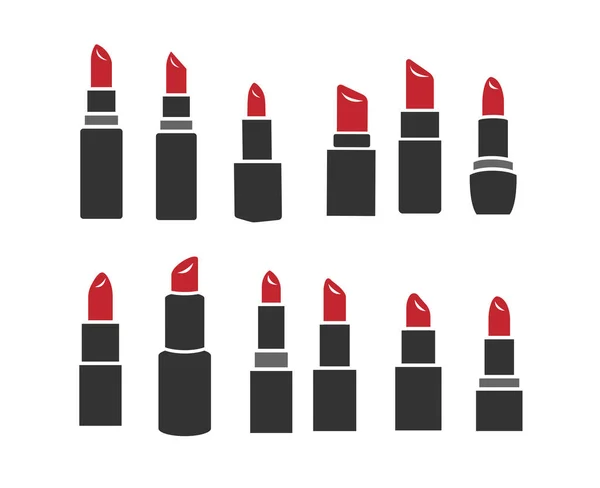 Rouge Lèvres Rouge Maquillage Beauté Rouge Lèvres Illustration Vectorielle — Image vectorielle