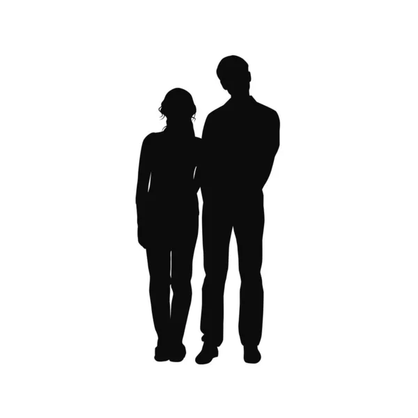 Couple Tenant Main Homme Femme Datant — Image vectorielle