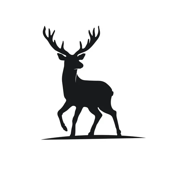 Deer Silhouette Wild Deers Deer Logo — Stock Vector