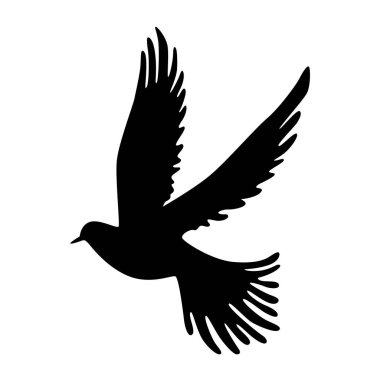 Kuş siluetleri, kuş uçuşu ve ayakta duran siluetler detaylı