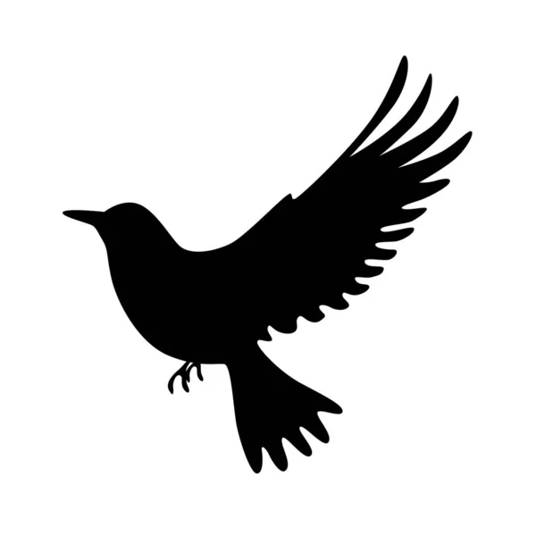 Sylwetki Ptaków Ptaki Latające Stojące Sylwetki Szczegółowe — Wektor stockowy