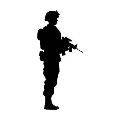 Asker ve Ordu Siluetleri, Asker, Ordu siluetleri. Silahlı askerler silueti var.