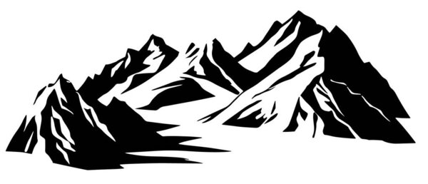 Mountain silhouettes, logo set mountain vector, mountain elements