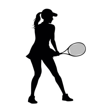 Tenis siluetleri, tenisçi spor silueti, tenisçi kadın kibrit şampiyonu