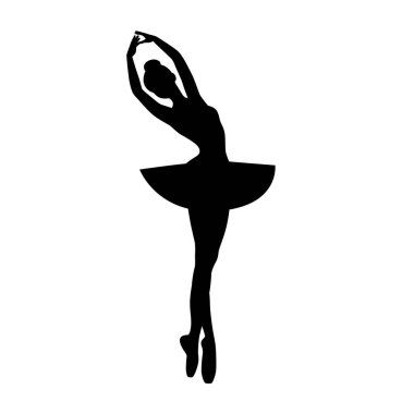 Güzel balerin poz veriyor, genç zarif kadın balerin, genç balerin silüet pozları veriyor.