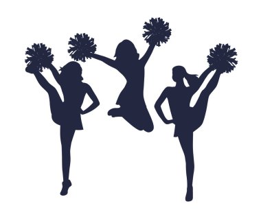 Genç bayan amigo kız, amigo kız silueti farklı pozisyonlarda, Amigo Takımı silueti