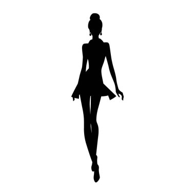 Farklı kıyafetler giyen güzel kadınlar. Kadın model, kadın, model siluet