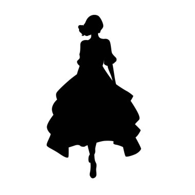 Farklı kıyafetler giyen güzel kadınlar. Kadın model, kadın, model siluet