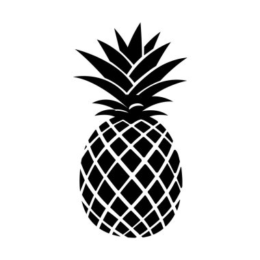 Ananas meyve ikonu tasarımı, işaret, sembol, logo, illüstrasyon, sağlıklı meyve, vektör grafikleri