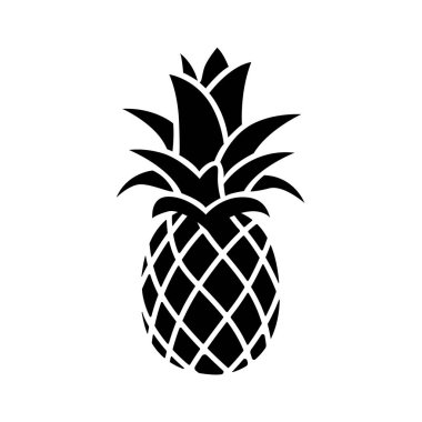 Ananas meyve ikonu tasarımı, işaret, sembol, logo, illüstrasyon, sağlıklı meyve, vektör grafikleri