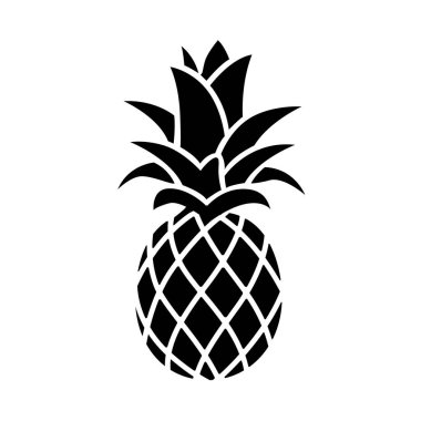 Ananas meyve ikonu tasarımı, işaret, sembol, logo, illüstrasyon, sağlıklı meyve, vektör grafikleri