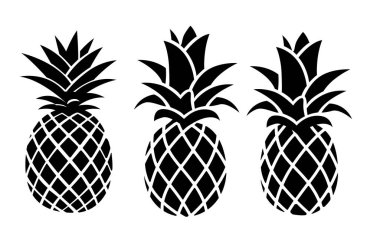 Ananas meyve ikonu tasarımı, işaret, sembol, logo, illüstrasyon, sağlıklı meyve, vektör grafikleri