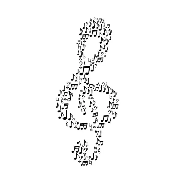 乐谱绘图向量 乐谱的摘要圆结构 免版税图库插图