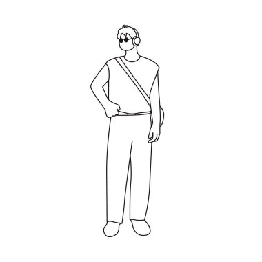 Farklı stillere sahip gençler, mutlu gençler, farklı minimalist insanlardan oluşan bir grup.