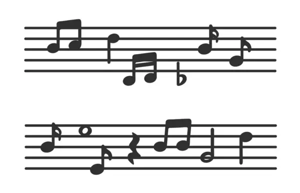 调子乐谱图图标向量 曲调乐谱表 调子乐谱表 调子曲调 图库插图