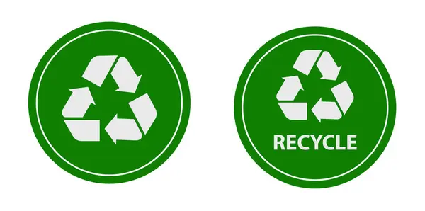 回收图标 回收标识符号向量 绿色回收或回收箭头 免版税图库插图