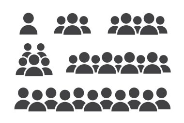 Bir grup insan ya da kullanıcı. Grup simgesi, insanlar düz moda olarak simge belirlendi. Sembol bilgileri web sitesi tasarımı, logo, uygulama