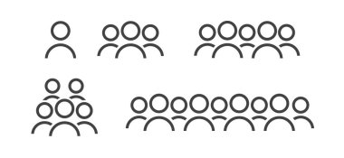 Bir grup insan ya da kullanıcı. Grup simgesi, insanlar düz moda olarak simge belirlendi. Sembol bilgileri web sitesi tasarımı, logo, uygulama