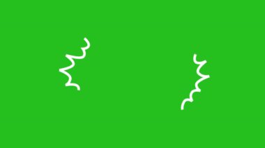 Öfke karalama animasyonu, titrek komik ifade elementi grafik efektler elle çizilmiş karalama