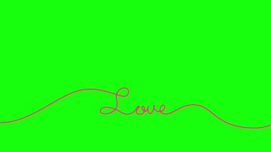 Bir satır aşk tipografisi, senaryo animasyonları.