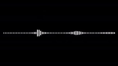 Ses dalgaları, radyo sinyali frekansı ve dijital ses görselleştirme, ses dalgaları ritmi 4k animasyonu