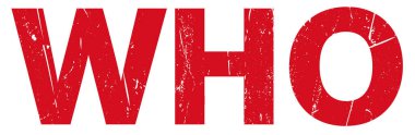 WHO vektör etiketi tasarımı, WHO kırmızı damga metni