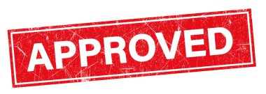 Onaylanmış kırmızı pul, onaylanmış kırmızı pul üzerine yazılmış metin