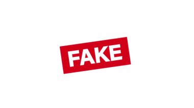 Sahte damga, Sahte Etiket Kırmızı Plastik Damga 4K animasyon