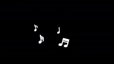 Müzik notası el çizimi, müzik notası karalama 4k animasyon