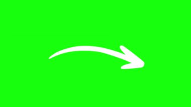 El çizimi şirin oklar karalama, sevimli ok vektörü 4k animasyon