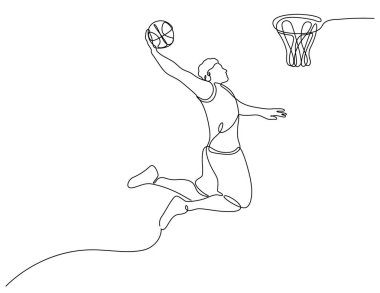 Basketbol sahasında basketbol oyuncusu, aksiyon çizgisinde basketbol oyuncuları