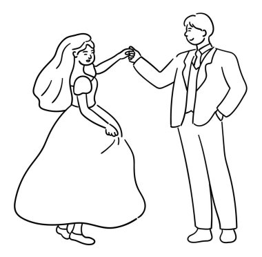 Aşık çift, mutlu romantik genç çift evliliklerini kutluyorlar.