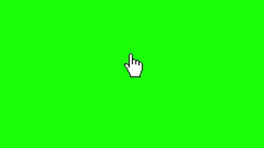 El dokunuşu ve ok tıklama, yeşil ekranlı simge canlandırma imleç simgesine tıklayın