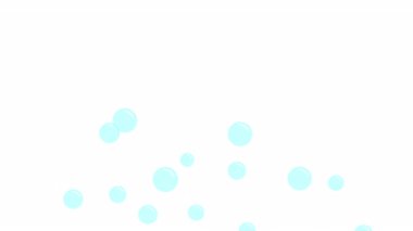 Beyaz zemin üzerinde mavi sabun kabarcıkları, uçan baloncuk