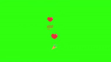 Kırmızı kalp, aşk, kutla simge uçuşunu, sosyal medya emojisi, aşk tepkisi