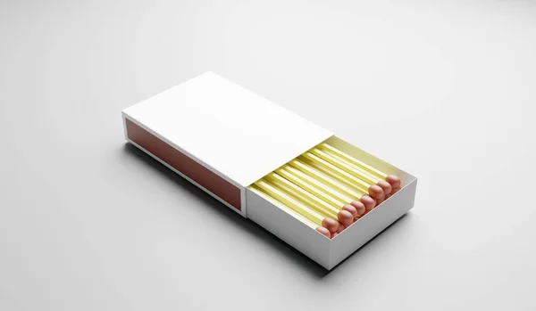 Box Matches White Background Render Illustration — Stock Photo, Image
